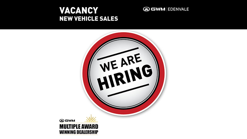 VACANCY – New Vehicle Sales